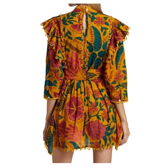 NWT FARM Rio Cotton Ruffle Mini Dress Size S - Picture 4 of 15